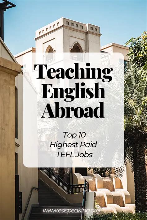 highest paying tefl jobs.